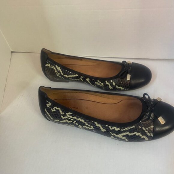 Vionic Leather snakeskin Ballet Flats Women's Spark Minna Boa Shoes, size 8M - Picture 3 of 6